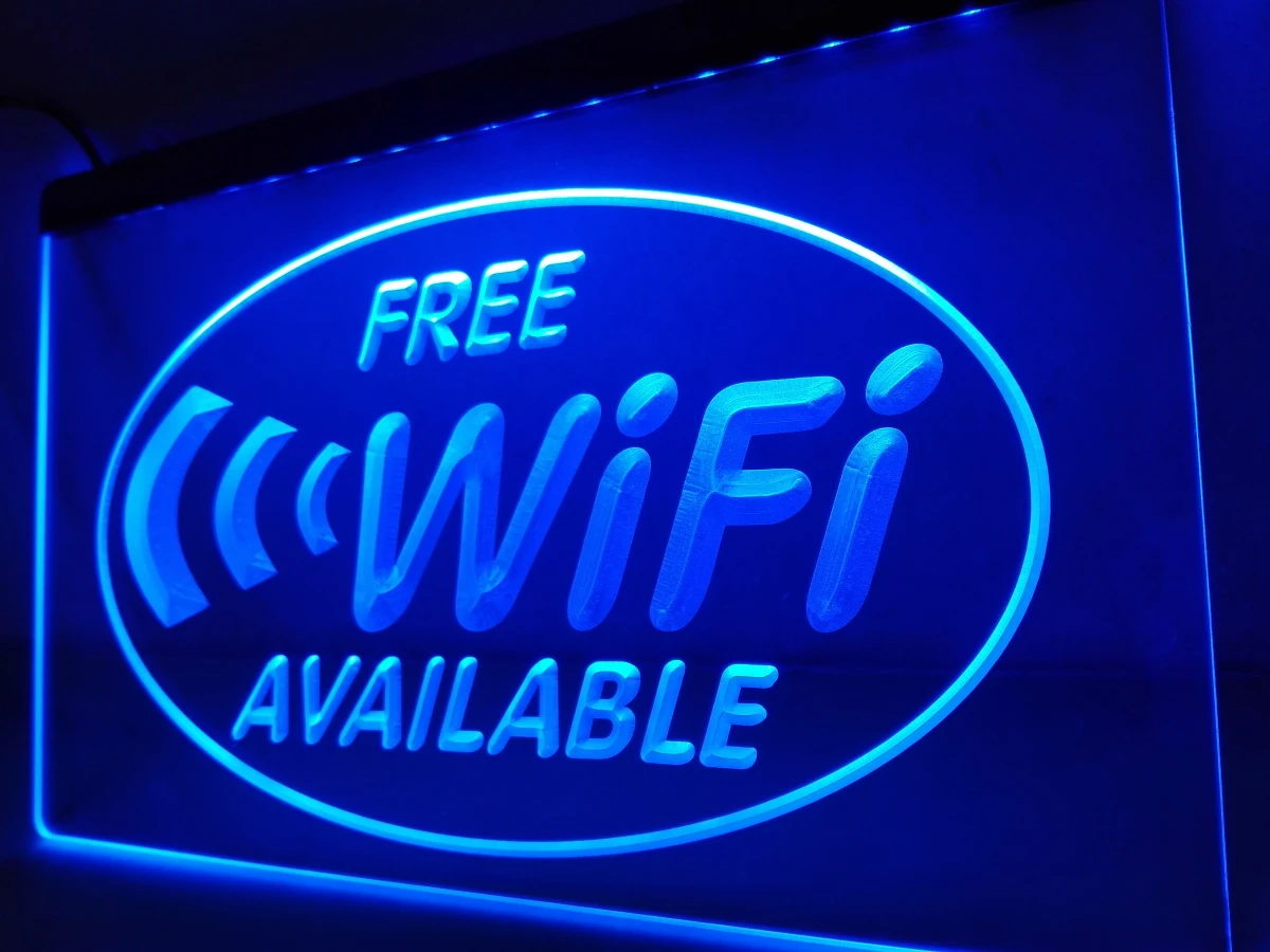 LB571-светодиодный неоновый светильник для кафе с бесплатным Wi-Fi доступом к