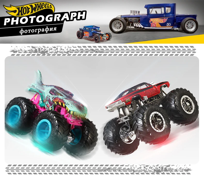 Hotwheels 1: 64 автомобиль игрушка монстр грузовики ассортимент металлические автомобили игрушка Lover коллекция FYJ44 Singel посылка для больших шин горячие колеса подарок