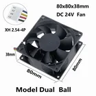 Вентилятор охлаждения ПК Gdstime, 80x38 мм, 24 в пост. Тока, 4 контакта, 8 см, 8038