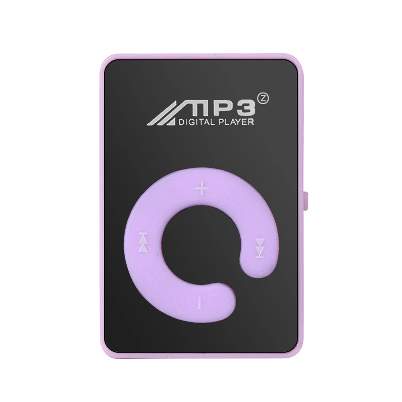 Фиолетовый MP3 плеер мини MP3 плеер с поддержкой 8 Гб TF карты с USB кабелем Студенческая подарочная карта MP3 мини портативный Mp3 высокое качество элегантный - Цвет: Фиолетовый