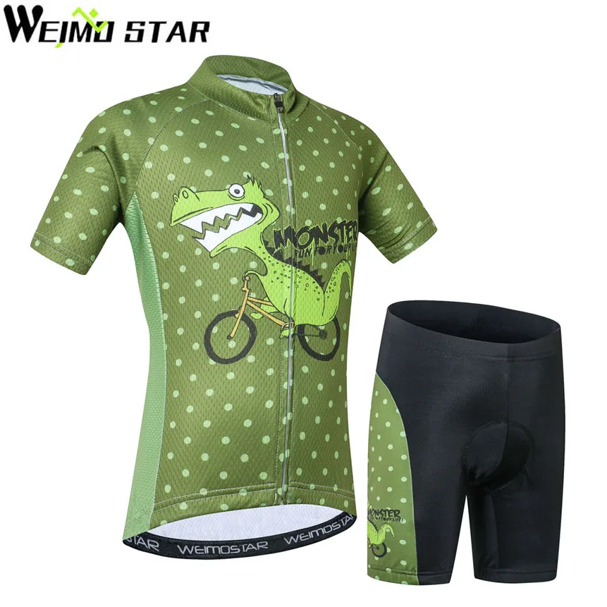 

Weimostar Team Cycling Clothing Short Sleeve Kids Summer Cycling Jersey Set MTB Bike Bicycle Ropa Ciclismo Children Bike Wear