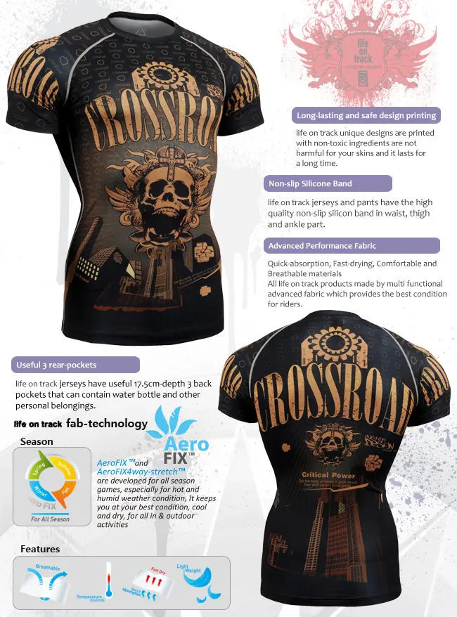 Мужская рубашка с коротким рукавом и принтом CROSSROAD быстросохнущие 4 полосные