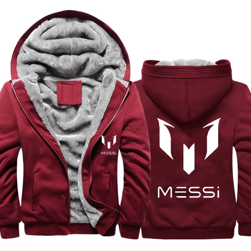 Мужская толстовка Messi 10 с принтом толстовки мужские s Зимние флисовые теплые утепленные куртки спортивные костюмы хип хоп Harajuku больших размеров с капюшоном Мужские
