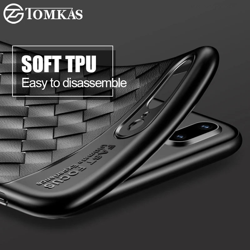 TOMKAS Grid Weaving Slim Case For iPhone 6S 8 7 Plus X Cover Cases Silicon TPU Luxury Phone Coque 6 |