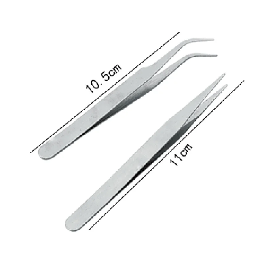 1 шт. Нержавеющая сталь промышленный анти-кислота Пинцет прямые изогнутые щипцы