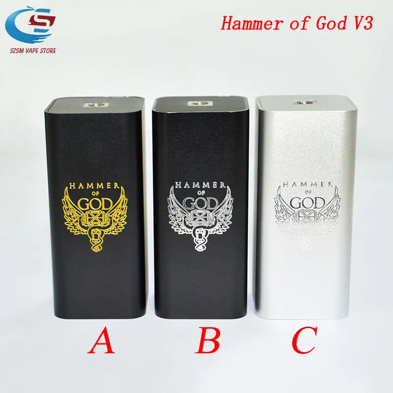 Горячий Молоток Божий V3 коробка vape алюминиевый материал подходит 4 шт. 18650 батарея