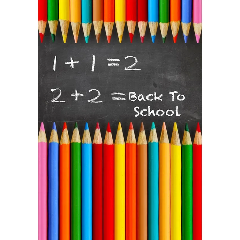 

5X7ft Vinyl Photo Backdrop Printed back to school colorful pencils for student Photography Backgrounds