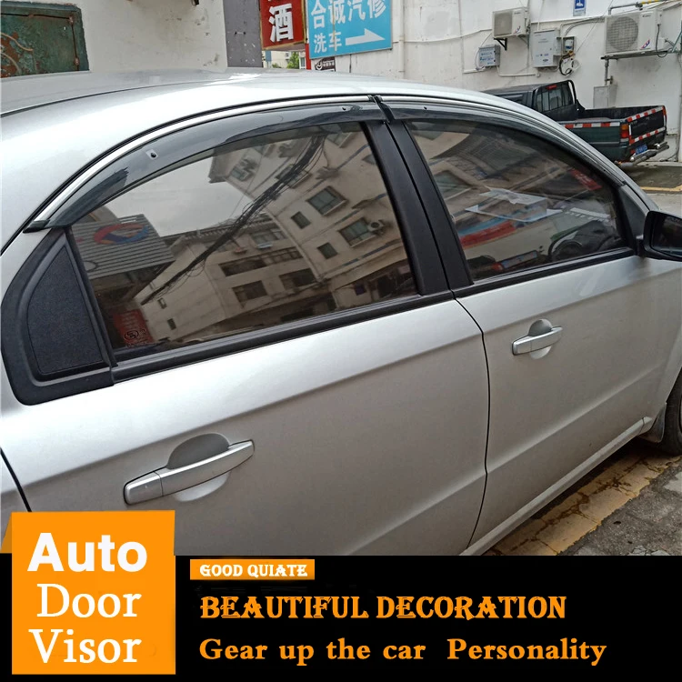Пластиковый козырек для окон Chevrolet AVEO защита от солнца дождя 4 шт./компл. 2011/13/14/16/17