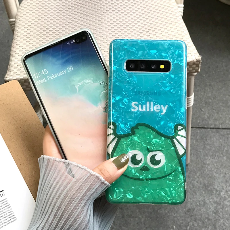 YHBB чехол S с мультяшными милыми монстрами, мягкий чехол для samsung Galaxy S8 S9 S10 Plus, Модный чехол для телефона с раковиной для samsung Note 8 9