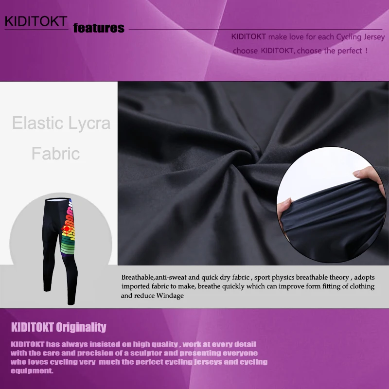 Женские зимние утепленные велосипедные брюки kiditgend 2019 колготки с 3D гелевыми