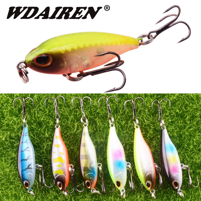 

WDAIREN 48mm 3.6g Crankbait Fishing Lure tackle Artificial Hard Crank Bait carp Bass Wobblers Japan sinking Minnows Fish Lures