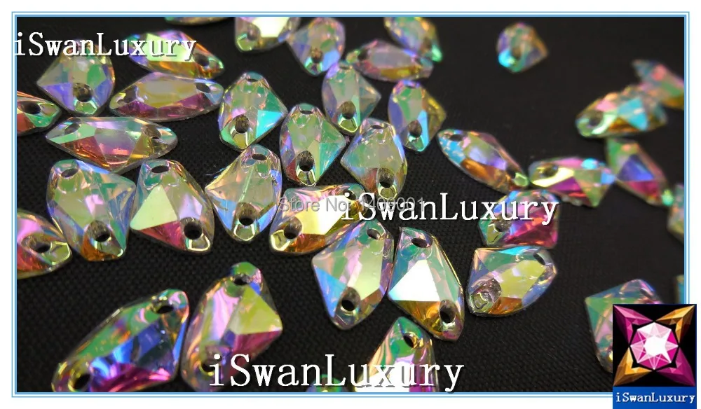 Топ 9x14 мм Смола Кристалл прозрачный цвет стразы камни пришить для шитья