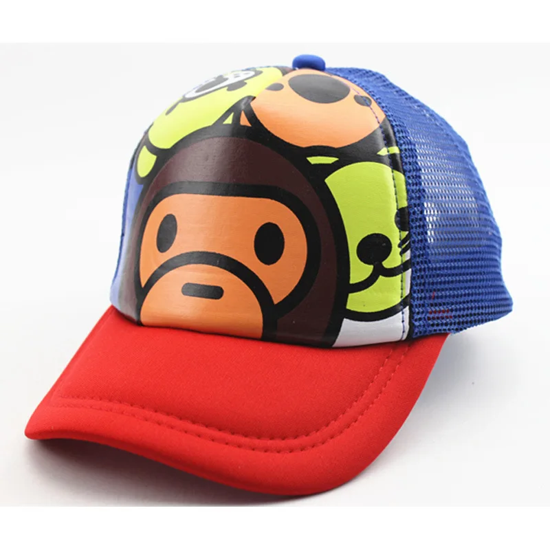 Новая летняя детская бейсбольная кепка с милым мультяшным утком сетчатая Кепка