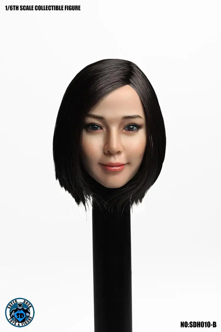 1/6 Asian Female Head Sculpt SUPERDUCK SDH010A B C For PHICEN TBLeague Figure