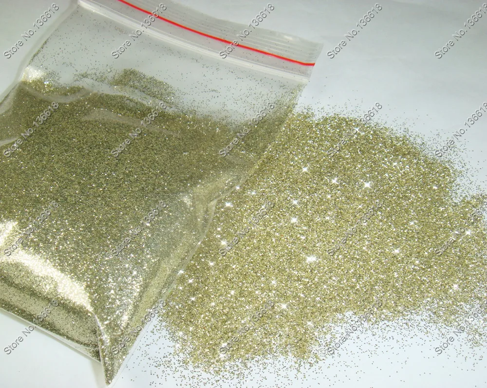 Металлический цвет шампанского золотой блеск для ногтей порошок от пыли дизайна