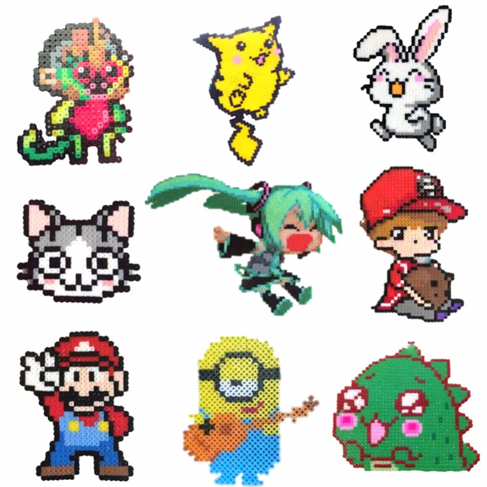 24 цвета бусины Hama 5 мм Perler 2400 шт. для рукоделия сделай сам плавкий предохранитель