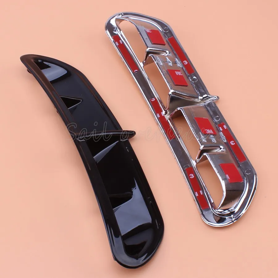 Абсолютно Новый черный/хром Мотоцикл 2 цвета обтекатель вентиляционное