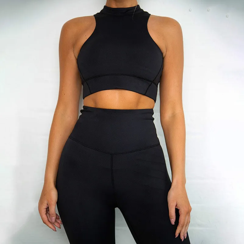 Female Fitness Sport Suits Women's Yoga Set Workout Sportswear Tracksuits Athletic Running Clothes Sporting 2 Piece | Спорт и