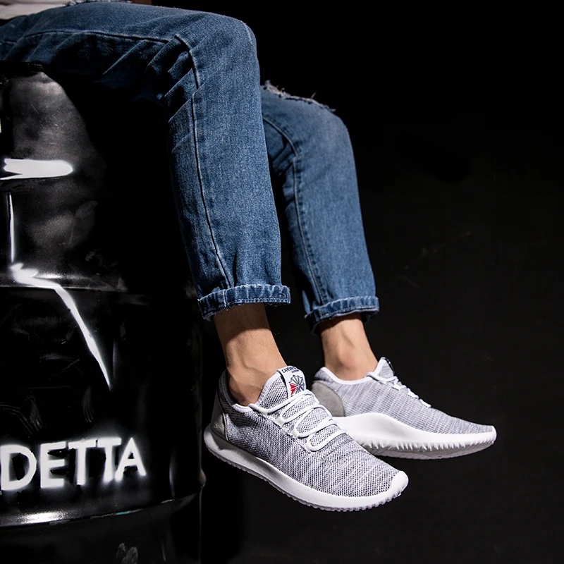 Мужские спортивные кроссовки на шнуровке из дышащей сетки размеры 39 46 zapatillas hombre