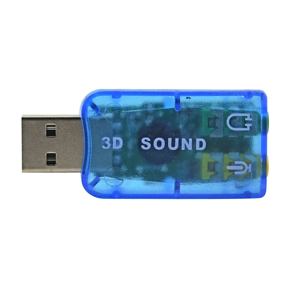 Внешняя звуковая карта TISHRIC с USB на 3D Аудио адаптер 5 1 канальный звук