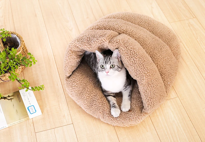 HOOPET со съемным моющимся чехлом для саморазогрева спальный боди с принтом «Snuggle мешок кровать приятные пещера Хомяк и маленькая собака/кошка собак из мягкой кожи; цвет серый, желтый; сезон лето
