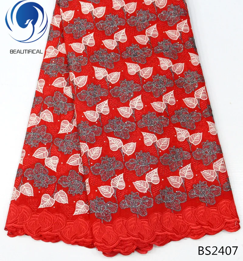 BEAUTIFICAL swiss lace fabric african voile cotton blue high quality 5 yards/piece for women BS24 | Дом и сад