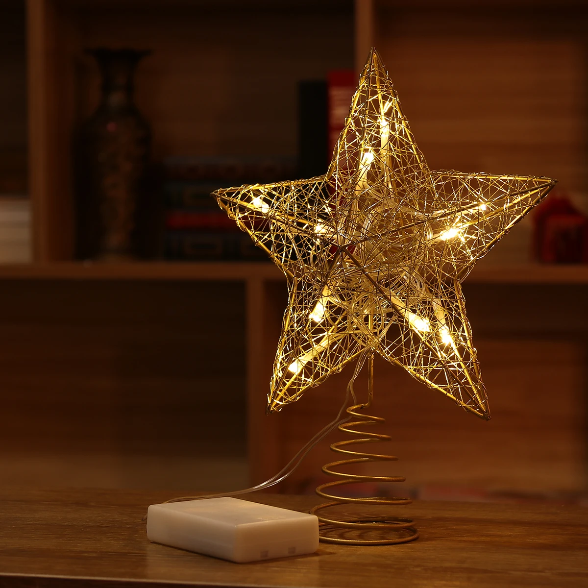 NICEXMAS, Рождественская елка, светодиодный, звездная елка, топ на батарейках, Рождественское украшение, дерево, Декор, 5 точек, Звездные деревья, Декор, A20