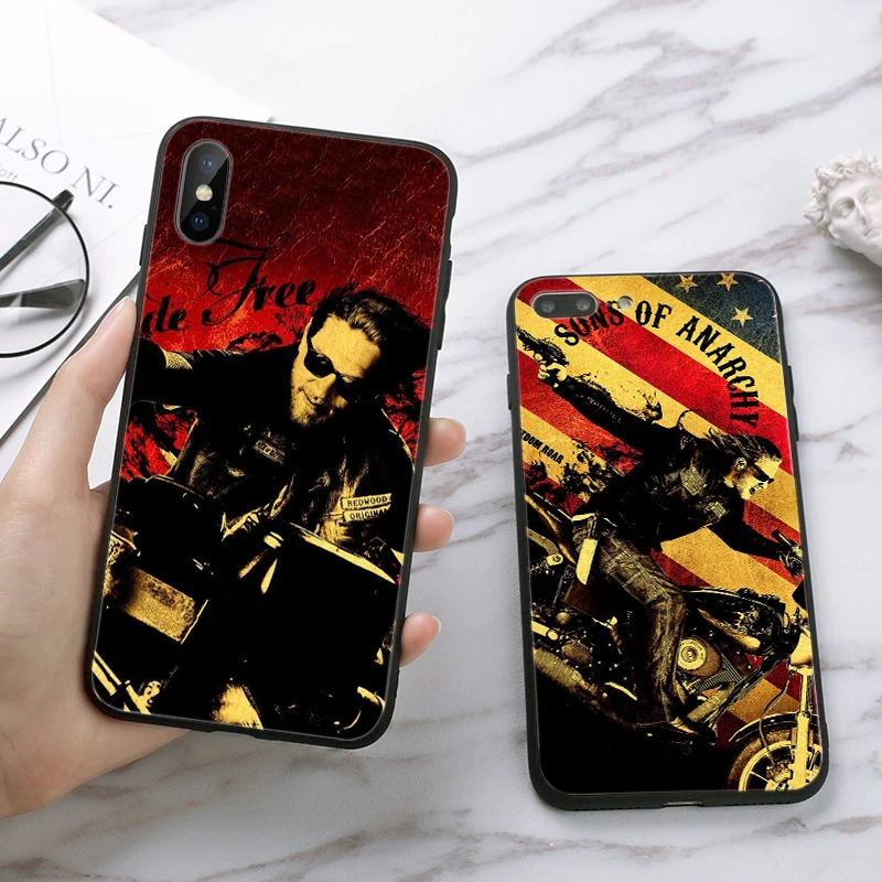 Силиконовый чехол American TV Sons of анархии для iPhone 5 5S 6 6S Plus 7 8 11 Pro X XS Max XR|Бамперы| |