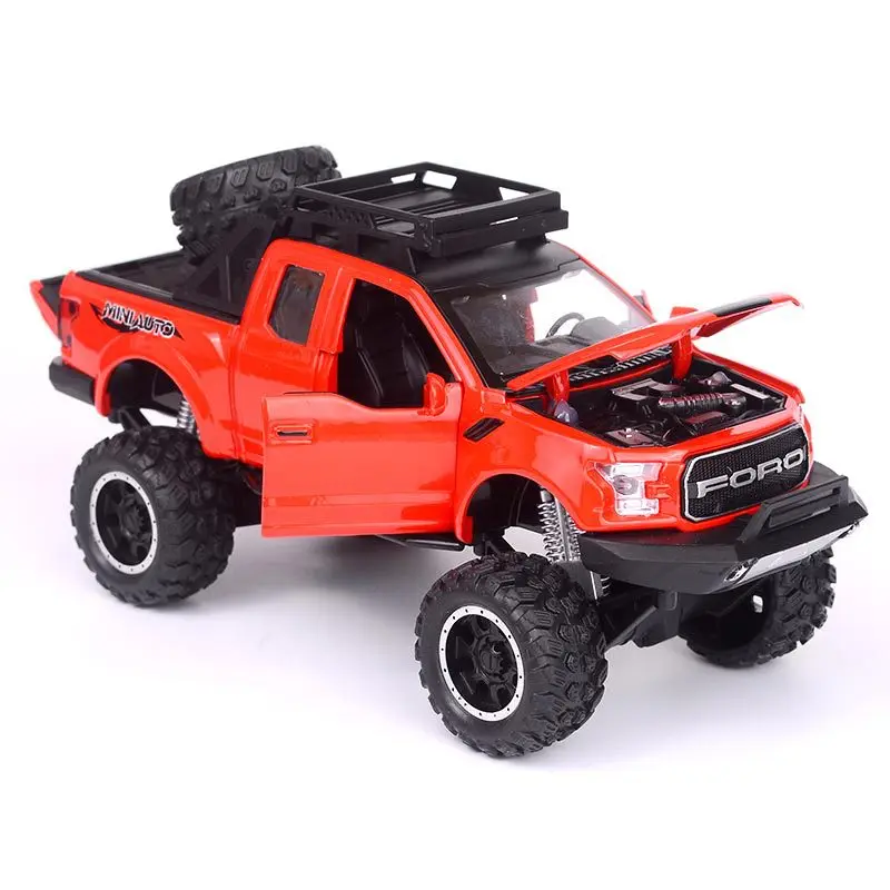 Масштаб 1:32 литые автомобили с большими колесами внедорожник fords raptor