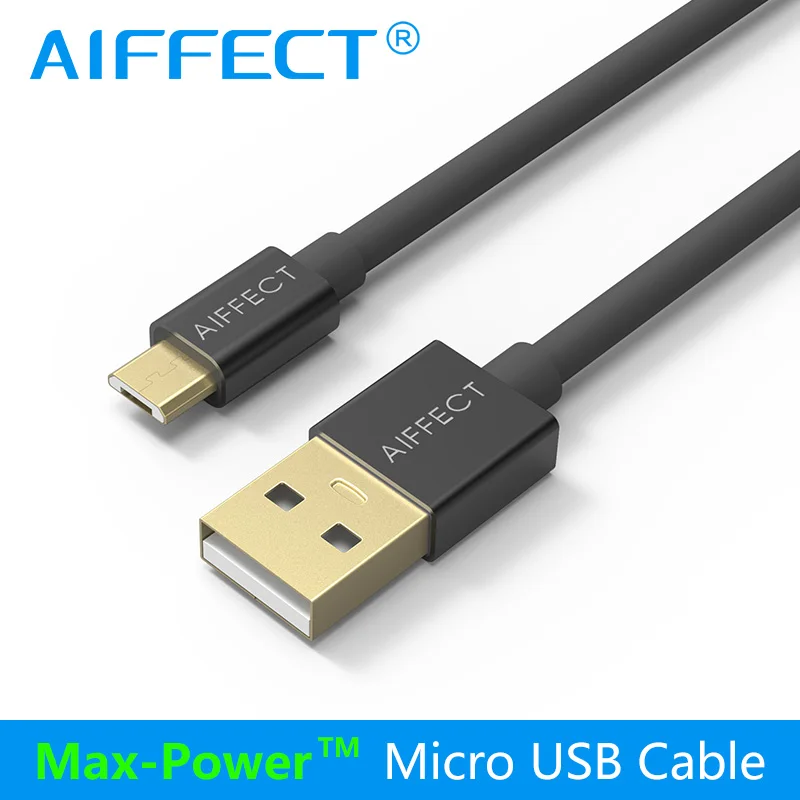 AIFFECT 5V3A USB Кабель зарядного устройства 1 М 5 м металлический штекер Micro кабель