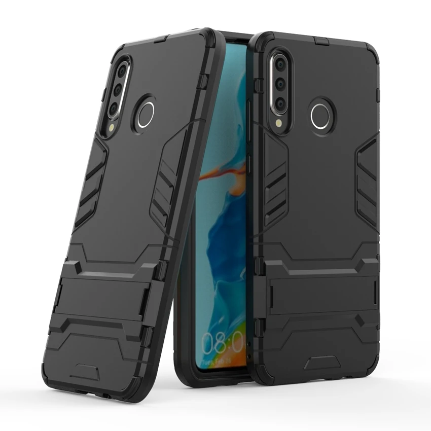 

Shockproof TPU + Hard PC Case for Huawei P30 Lite P30Pro P20 Lite P20Pro Honor 9 Lite Case Dual Hybrid Back Cover with Bracket