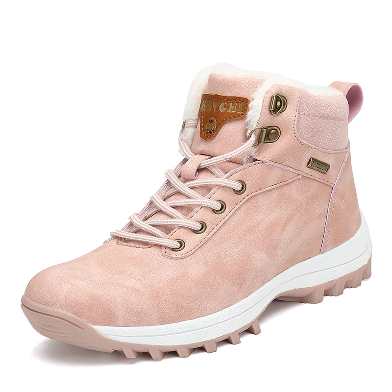 Модные зимние ботинки мужская теплая плюшевая защитная обувь уличная Мужская в