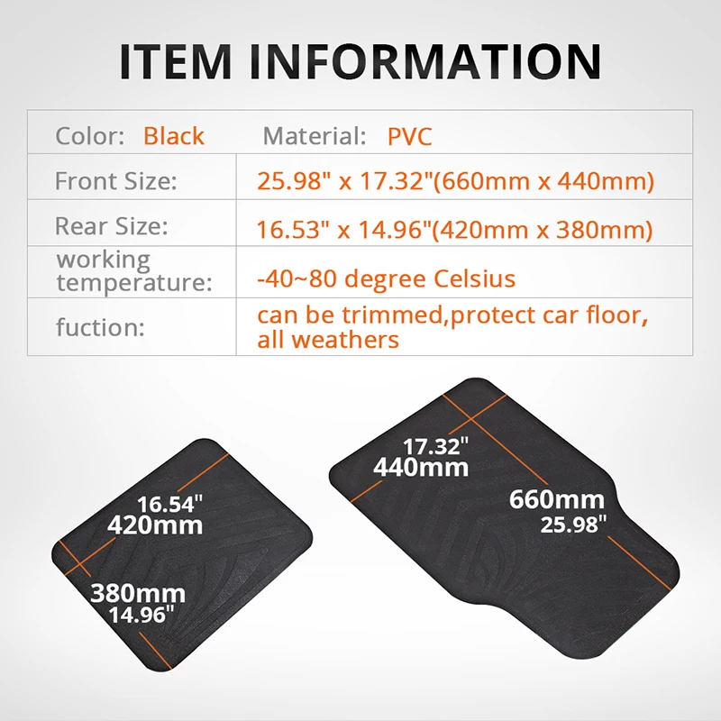 Partol 4 шт. Универсальный Автомобильный Водонепроницаемый Гибкая прочная коврики