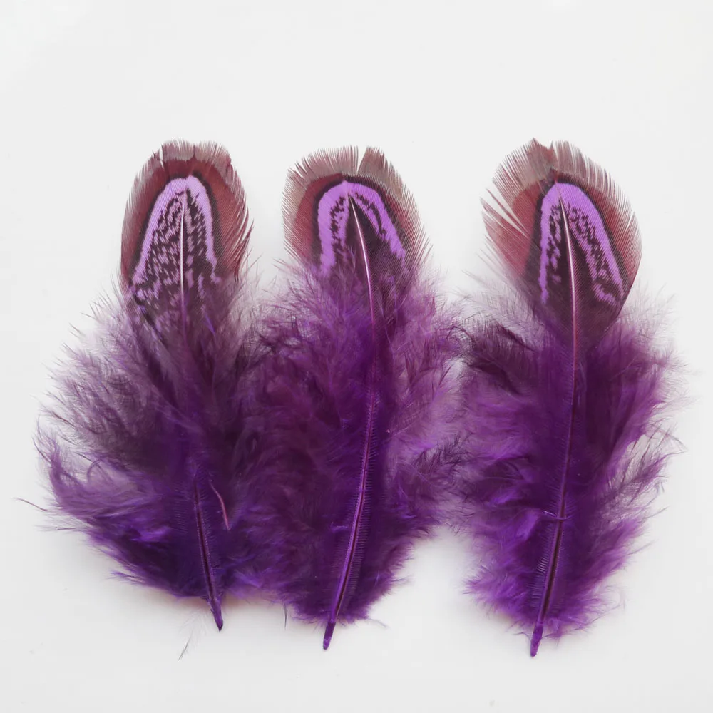 PurpLe 20/50/100 шт. цвет, на возраст от 4 до 9 лет см окрашенная 12 видов цветов дешевые фазаньи, куриные перья для одежды Ювелирное Украшение - Цвет: PurpLe