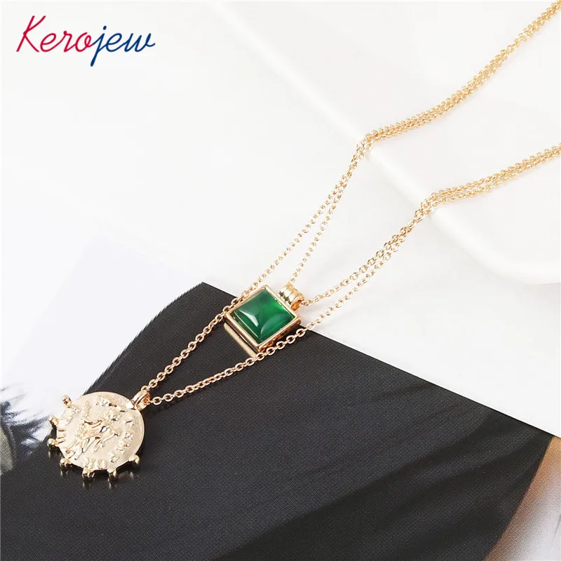 Vintage Fashion Necklaces For Women Korean Designer Brand Multi-layer Zinc Alloy Chains Gold Color Pendant Necklace Aliexpreess | Украшения