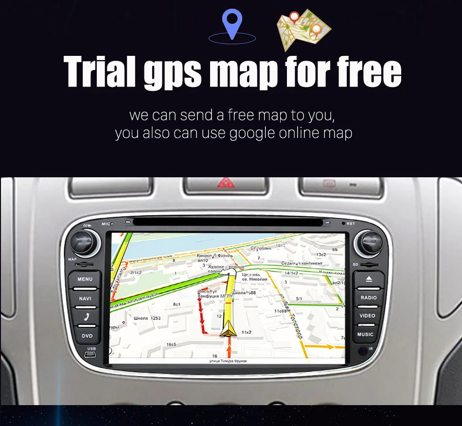 Eunavi 2 din Android 9,0 автомобильный dvd-плеер для Ford focus II Galaxy Transit Tourneo Mondeo 2din gps мультимедиа радио головное устройство ips