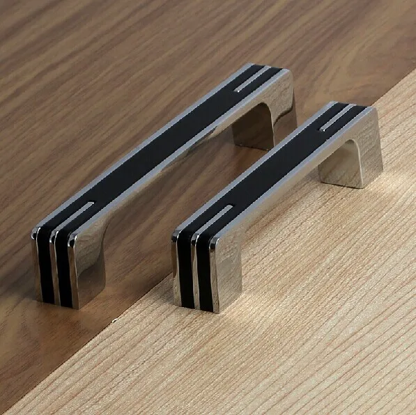 Ручки черные для мебели 5 дюймов серебристые хромированные 128 мм|door pull|black kitchen cabinet