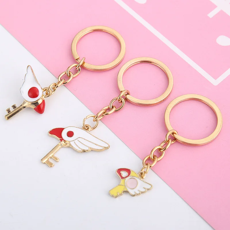 Тонких листов Kawai аниме Cardcaptor Sakura Брелок Сакура Birdhead звезда брелки для ключей