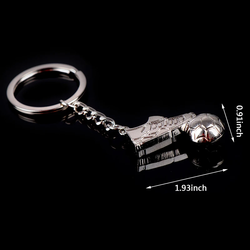 1 шт. креативный брелок для ключей в виде футбольной обуви Серебристый Брелок