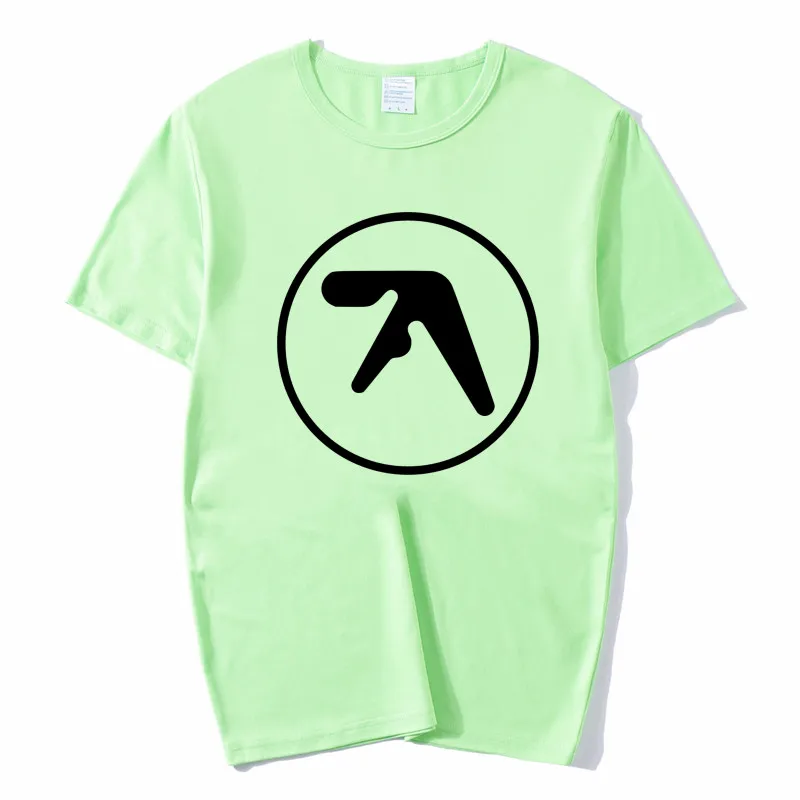 Aphex twin известный футболка с принтом для Для мужчин летний Повседневное коротким