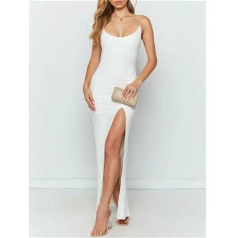 Женское летнее платье длинное синее макси красивый пляжный сарафан лето