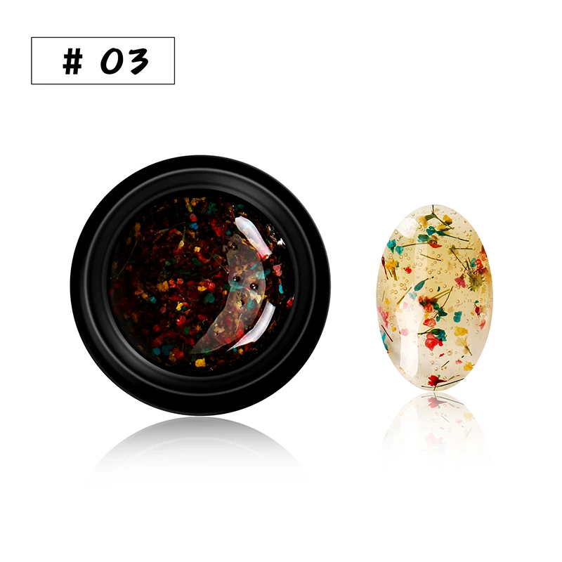 Горячий 1 шт сухой цветок УФ гель лак для ногтей светодиодный прозрачный дизайна