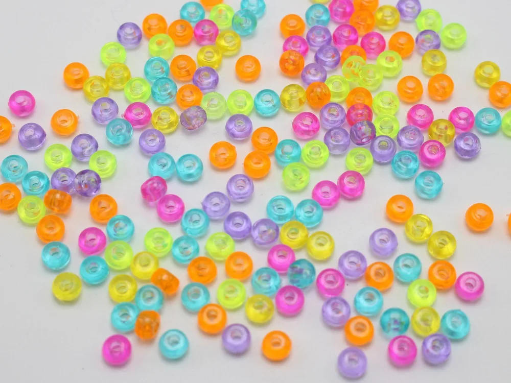 1000 Разноцветные Акриловые Крошечные бусины 5x3 мм для детей Kandi Craft|bead cord|beaded catbead |