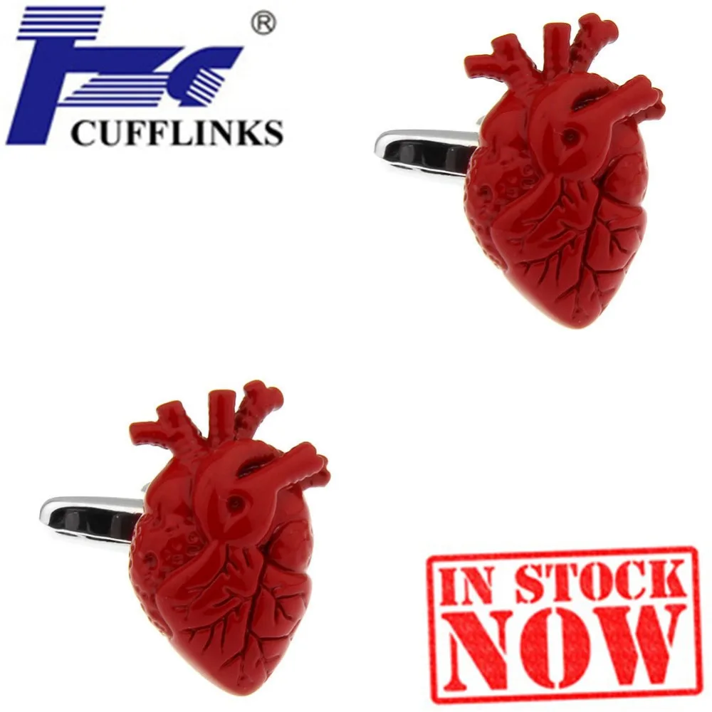 Запонки с красным сердечком 2 пары Бесплатная доставка Акция|cufflink cuff|heart cufflinkscuff