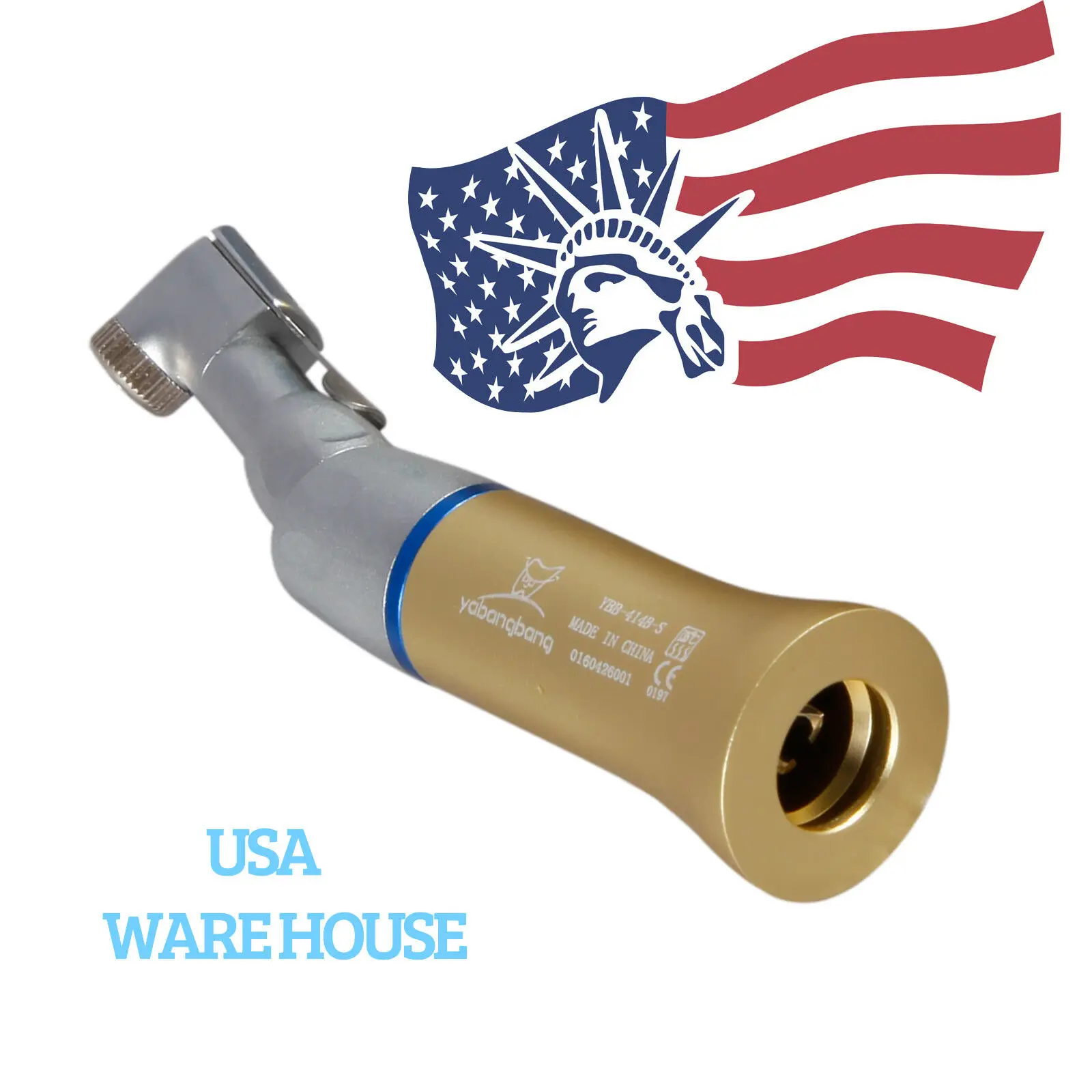 

4*USA NSK Style Dental Contra Angle Slow Low Speed Handpiece E-type Gold yabang