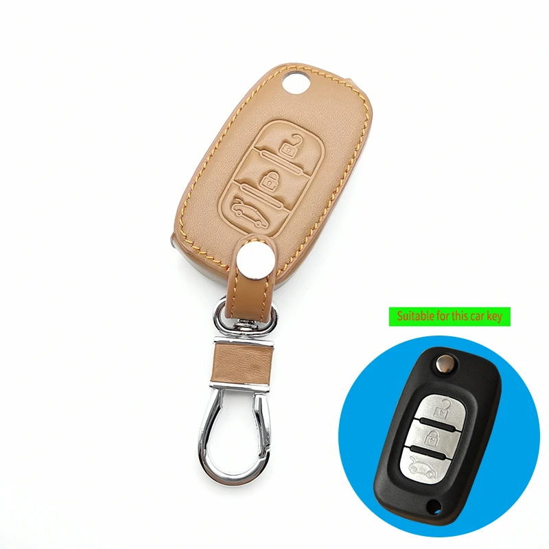 Кожаный чехол для ключей 100% кошелек автомобильных с цепочкой Vesta LADA Granite Kalina Priora X