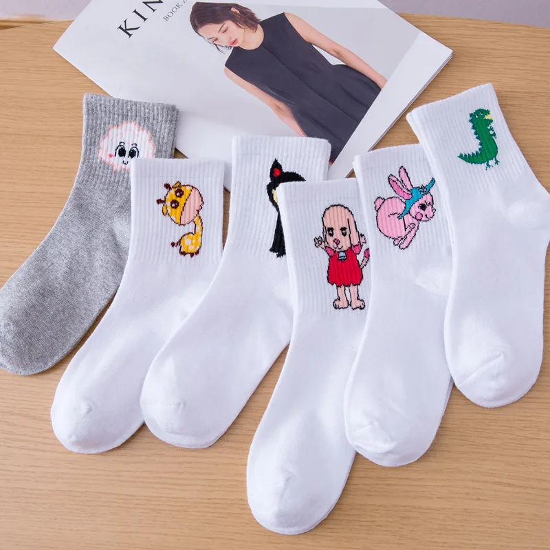 Epous женские носки Harajuku Kawaii розовые Корейская уличная одежда забавные винтажные