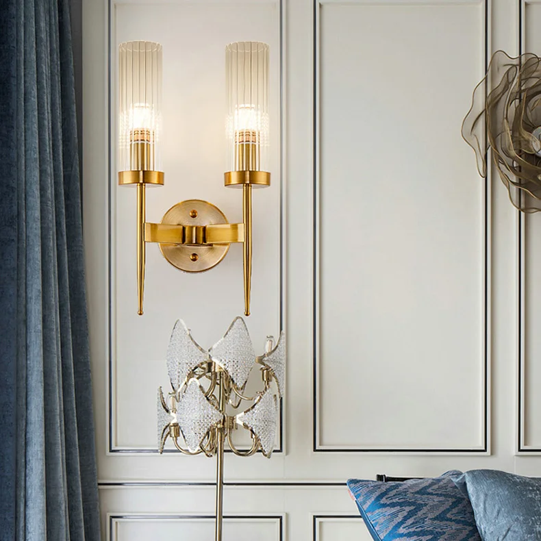 Золотые настенные светильники индивидуальные идеи ретро скандинавские простые