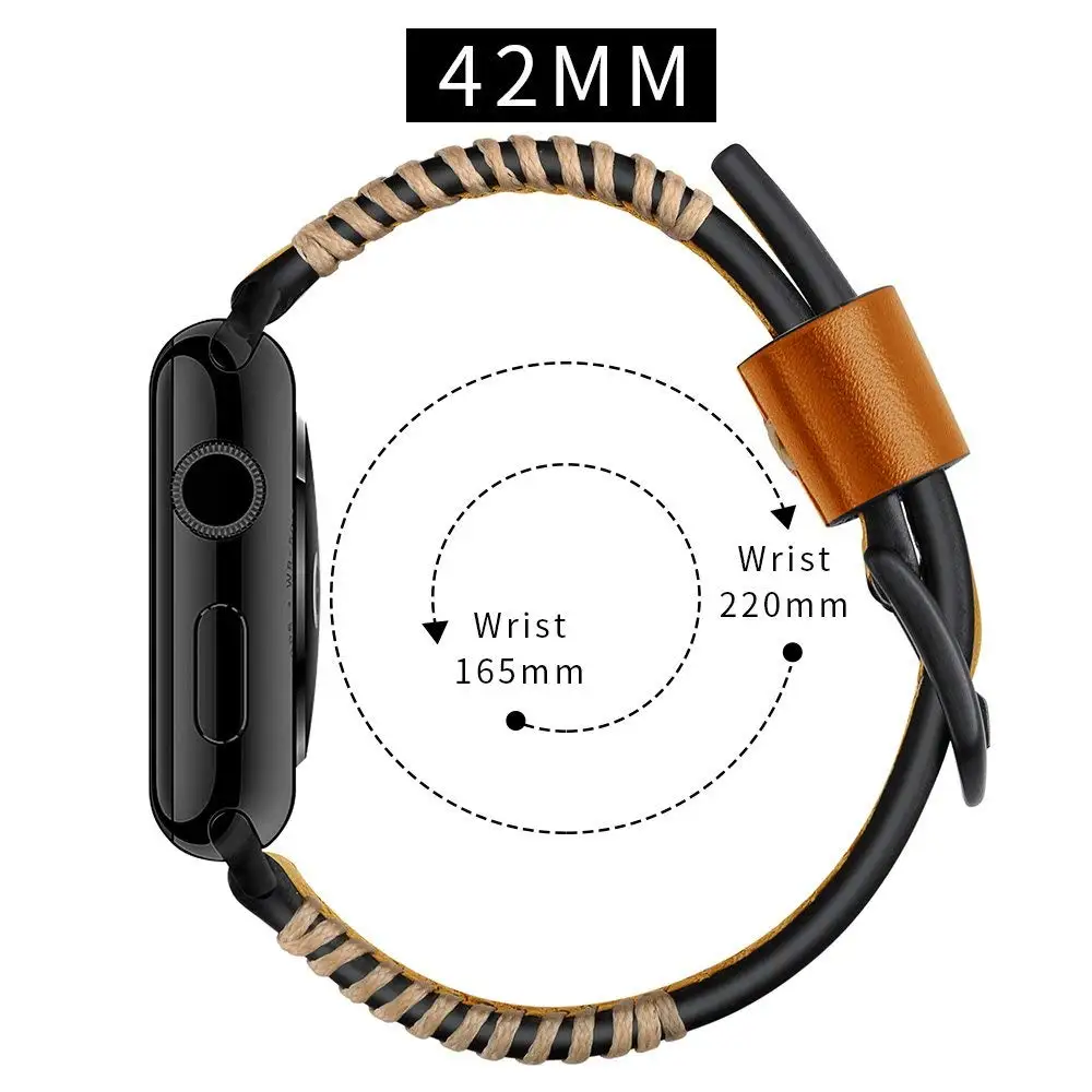 Ремешок для Apple Watch 44 мм/40 мм ремешок часов белый провод натуральная кожа iWatch 4 Serise 3
