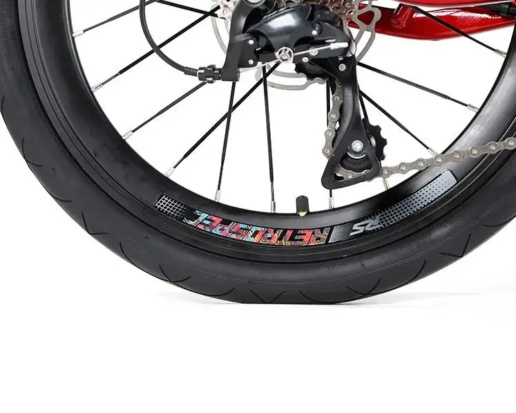 F2.0 углеродное волокно складной велосипед BMX 20 дюймов 16 скоростей 18 скоростей двойной дисковый тормозной светильник портативный велосипед